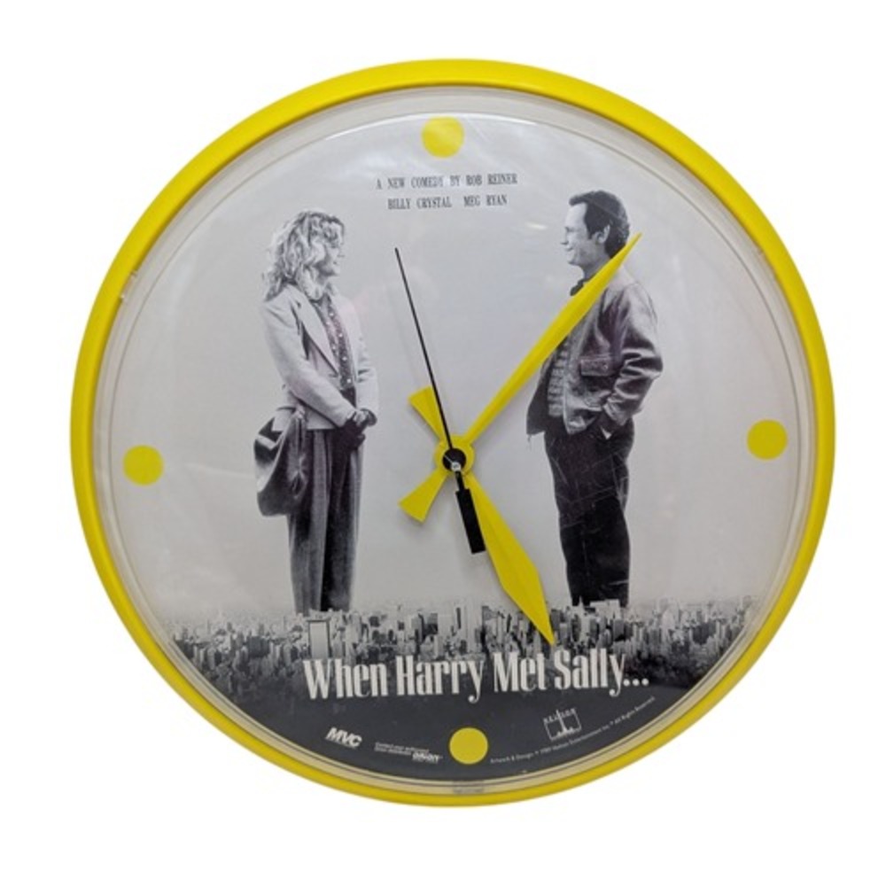 1989 Nelson When Harry Met Sally Plastic Round Wall Clock 12"